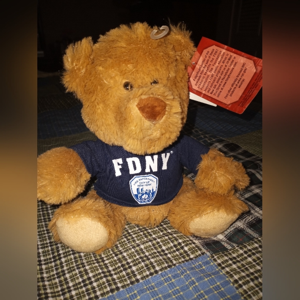 FDNY Plush Bear with Navy Shirt